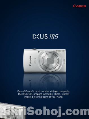 Canon IXUS 185/Elph 180 Black Digital Compact Camera